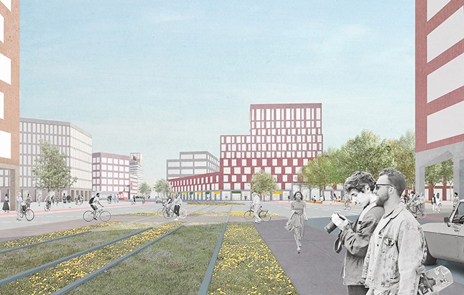 Abb. 3: Hansatorplatz (SMAQ Architekten, Quelle: https://www.smaq.net/2019/02/ueberseeinsel-bremen/)